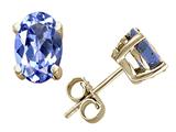 Tommaso Design™ Oval 6x4mm Genuine Tanzanite Earrings