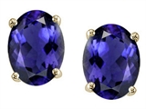 Tommaso Design™ Oval 8x6 mm Genuine Iolite Earring Studs