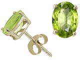 Tommaso Design™ 7x5mm Oval Genuine Peridot Earring Studs