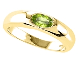 Tommaso Design™ Oval 6x4mm Genuine Peridot Ring