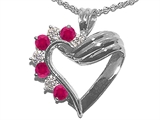 Tommaso Design™ Ruby Heart Shaped Pendant