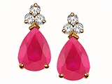 Tommaso Design™ Ruby and Diamond Earrings