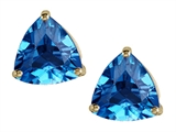 Tommaso Design™ Triangle Blue Topaz Earrings