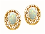 Tommaso Design™ Oval 5x3mm Genuine Opal Earrings