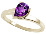 Tommaso Design™ Genuine Amethyst Ring