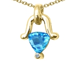 Tommaso Design™ Genuine Blue Topaz Pendant