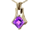 Tommaso Design™ Genuine Square Amethyst Pendant