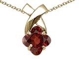 Tommaso Design™ Clover Cut 7mm Genuine Garnet Pendant