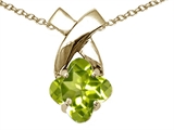 Tommaso Design™ Clover Cut 7mm Genuine Peridot Pendant