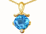 Tommaso Design™ Genuine Blue Topaz Pendant