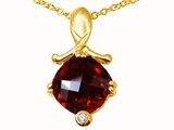 Tommaso Design™ Genuine Garnet Pendant