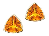 Tommaso Design™ Genuine Triangle Small Citrine Earrings