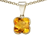 Tommaso Design™ Genuine Clover Citrine Pendant