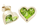 Tommaso Design™ Genuine Invisible Set Peridot Earrings
