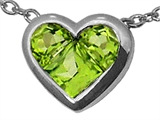 Tommaso Design™ Genuine Invisible Set Peridot Pendant
