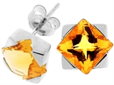 Tommaso Design™ Genuine Square Citrine Earrings