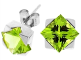 Tommaso Design™ Genuine Square Peridot Earrings