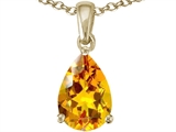 Tommaso Design™ Genuine Pear Shape Citrine Pendant