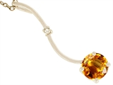 Tommaso Design™ Round Genuine Citrine Pendant