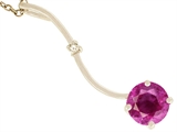 Tommaso Design™ Genuine Round Rhodolite Pendant