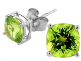 Tommaso Design™ Square 5mm Genuine Peridot Earrings