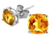 Tommaso Design™ Square 5mm Genuine Citrine Earrings
