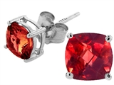 Tommaso Design™ Cushion Square Genuine Garnet Earrings