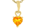 Tommaso Design™ Genuine Heart Shape Citrine Pendant