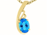 Tommaso Design™ Genuine Blue Topaz Pendant