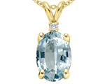 Tommaso Design™ Genuine Aquamarine Pendant