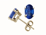 Tommaso Design™ Oval Genuine Sapphire Stud Earrings