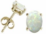 Tommaso Design™ Oval 7x5 mm Genuine Opal Earrings