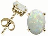 Tommaso Design™ Oval 8x6 mm Genuine Opal Earrings