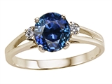 Tommaso Design™ Created Sapphire and Diamond Ring