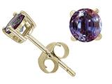 Tommaso Design™ Round 6mm Simulated Alexandrite Earring Studs
