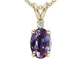Tommaso Design™ Simulated Alexandrite And Genuine Diamond Pendant