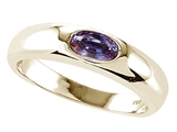 Tommaso Design™ Oval 6x4mm Simulated Alexandrite Ring