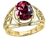 Tommaso Design™ Oval 10x8 mm Genuine Large Garnet Ring