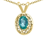 Tommaso Design™ Oval Genuine Emerald Pendant