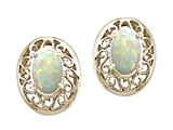 Tommaso Design™ Oval 5x3mm Genuine Opal Earrings