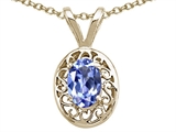 Tommaso Design™ Genuine Tanzanite Oval Pendant