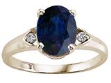 Tommaso Design™ Oval Genuine Sapphire and Diamond Ring