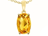Tommaso Design™ 8x6mm Cushion Octagon Cut Genuine Citrine Pendant