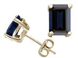 Tommaso Design™ Emerald Cut 8x6mm Genuine Sapphire Earring Studs