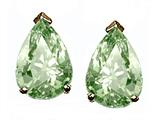 Tommaso Design™ Pear Shape Genuine Green Amethyst Earrings