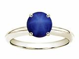Tommaso Design™ 7mm Round Created Star Sapphire Solitaire Engagement Ring