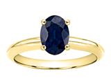 Tommaso Design™ Oval 8x6mm Genuine Sapphire Solitaire Engagement Ring