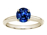 Tommaso Design™ 7mm Round Lab Created Sapphire Solitaire Engagement Ring