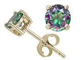 Tommaso Design™ 6mm Round Rainbow Mystic Topaz Earring Studs