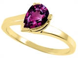 Tommaso Design™ Pear Shape 7x5mm Genuine Rhodolite Ring